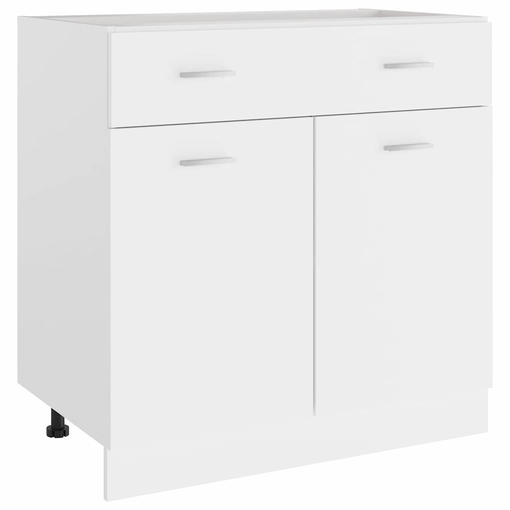801236 vidaXL Drawer Bottom Cabinet "Lyon" White 80x46x81,5 cm Engineered Wood