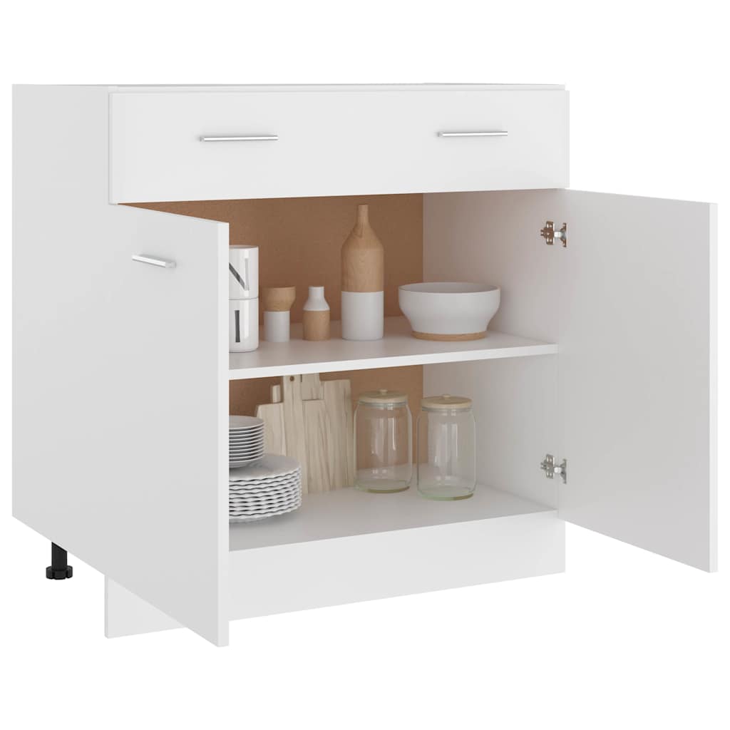 801236 vidaXL Drawer Bottom Cabinet "Lyon" White 80x46x81,5 cm Engineered Wood