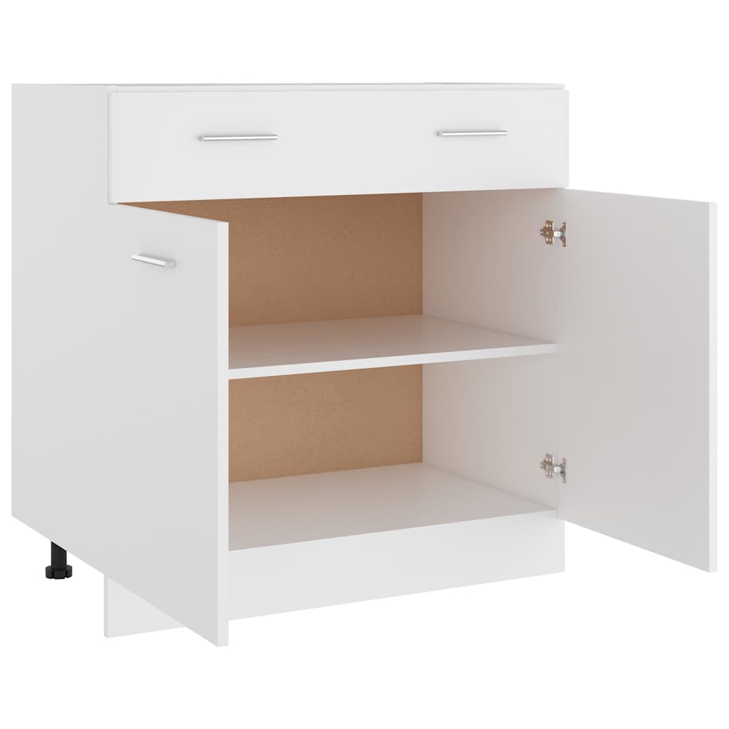 801236 vidaXL Drawer Bottom Cabinet "Lyon" White 80x46x81,5 cm Engineered Wood