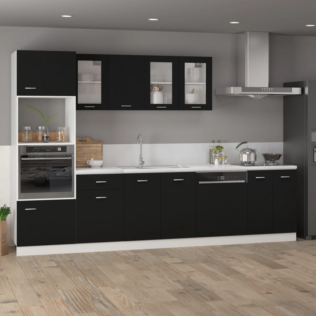 vidaXL Hanging Cabinet Black 39.5x31x60 cm Engineered Wood