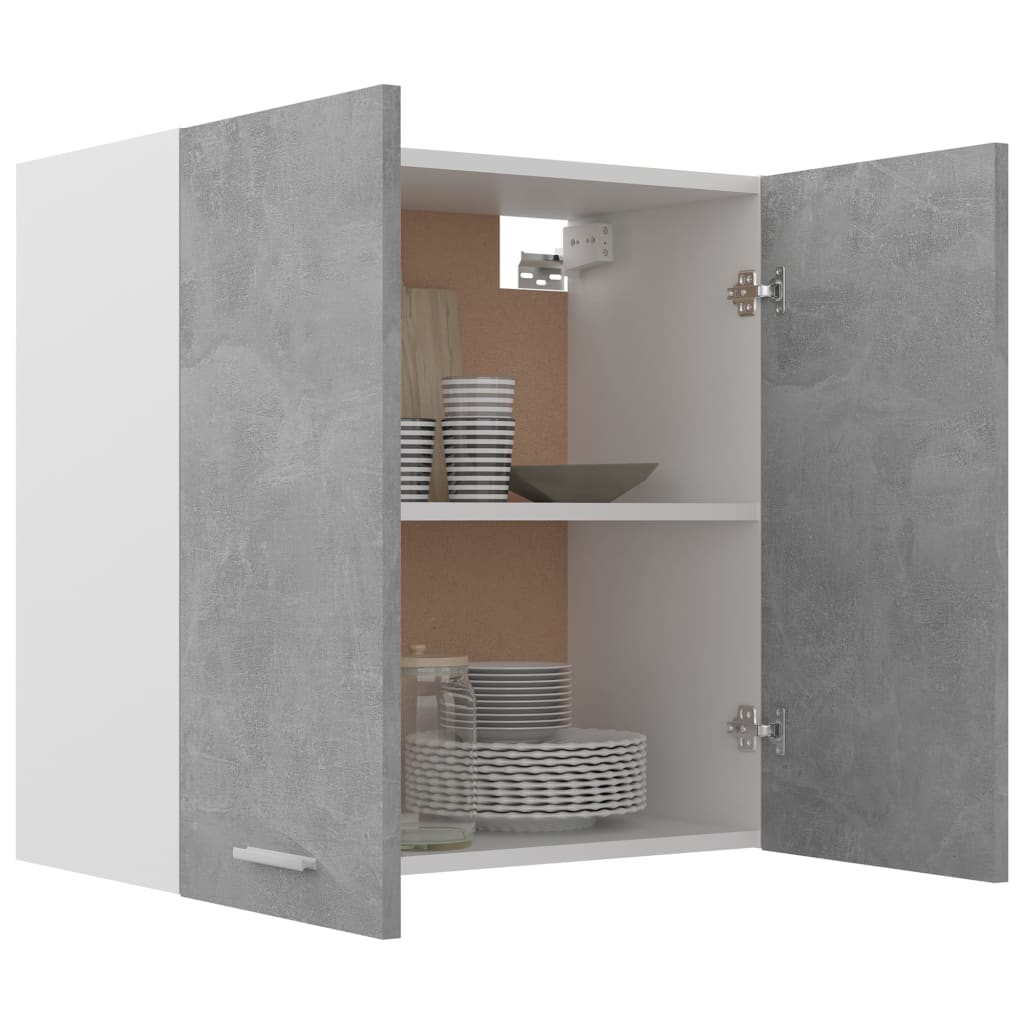 vidaXL Hanging Cabinet Concrete Grey 60x31x60 cm Engineered Wood