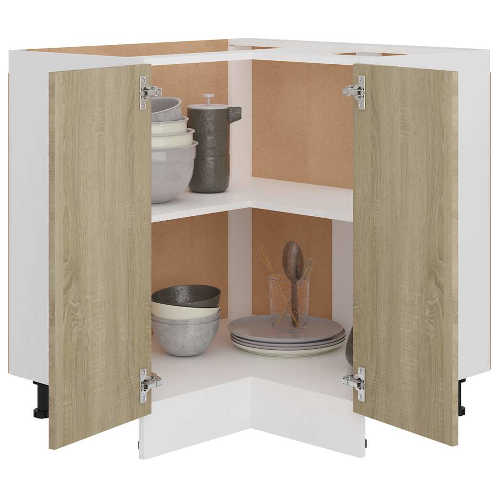 Corner Bottom Cabinet "Lyon" Sonoma Oak 75.5x75.5x81.5 cm