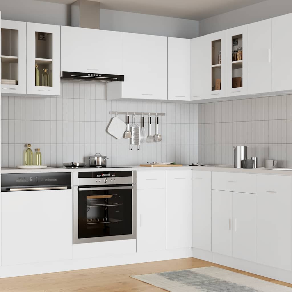 Hanging Glass Cabinet Lyon White 60x31x60 cm Engineered Wood