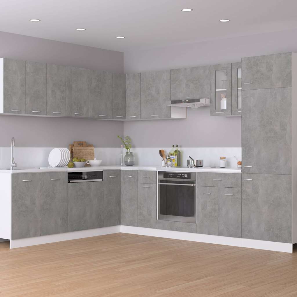 Hanging Glass Cabinet "Lyon" Concrete Grey 60x31x60 cm