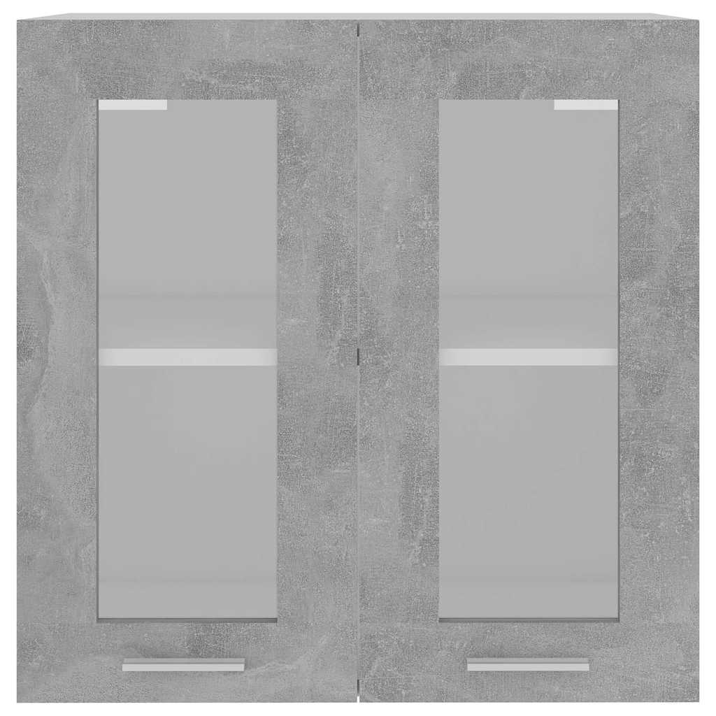 Hanging Glass Cabinet "Lyon" Concrete Grey 60x31x60 cm