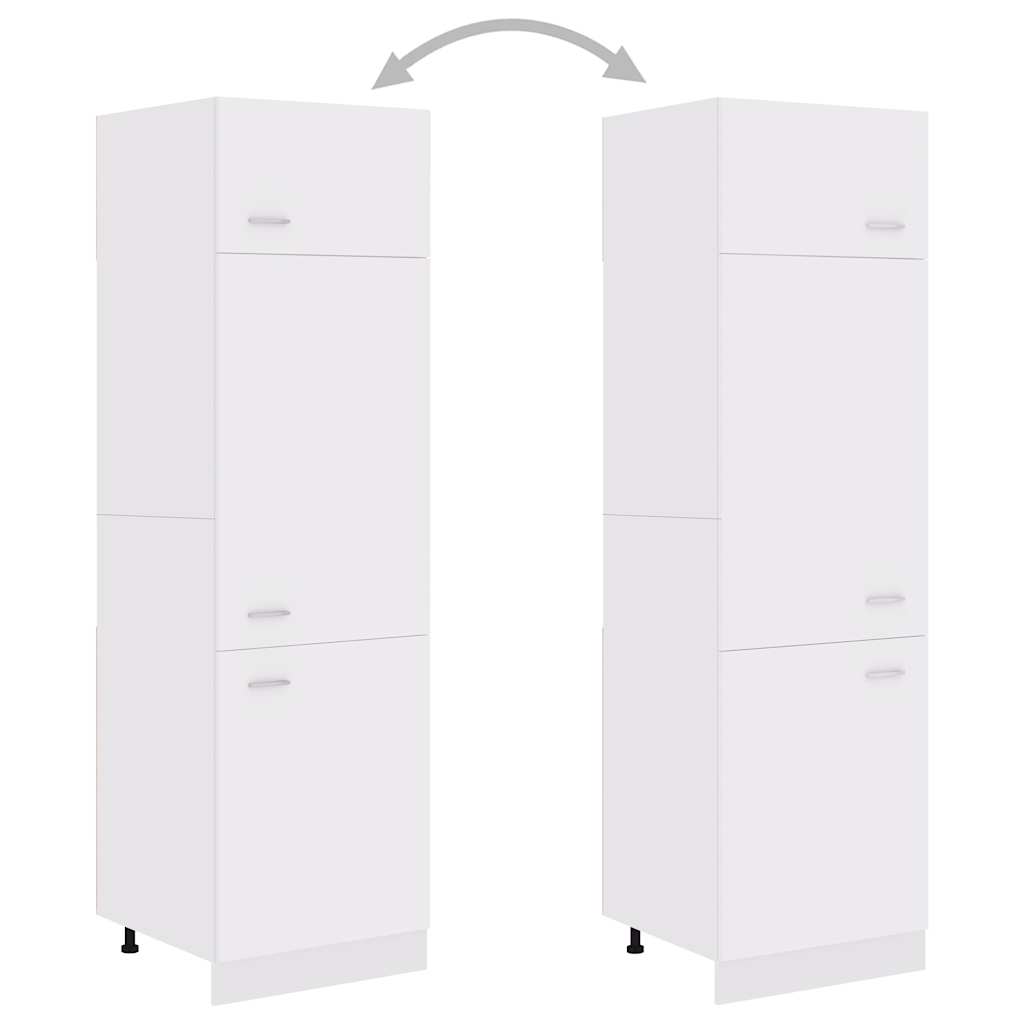 802538 vidaXL Refrigerator Cabinet "Lyon" White 60x57x207 cm Engineered Wood
