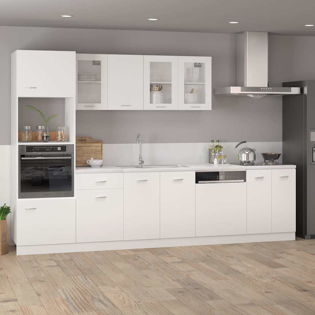 802562 vidaXL Dishwasher Panel "Lyon" White 59,5x3x67 cm Engineered Wood