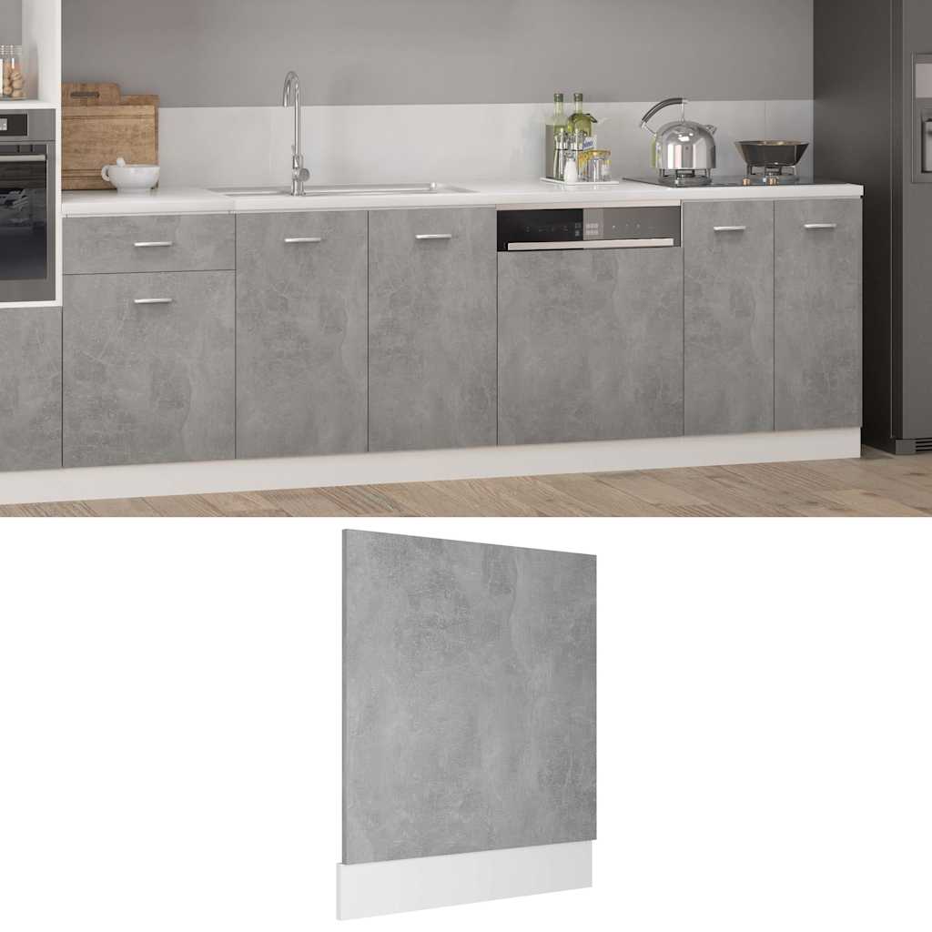 Dishwasher Panel "Lyon" Concrete Grey 59.5x3x67 cm