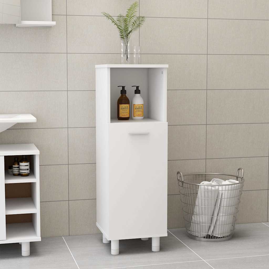 802615 vidaXL Bathroom Cabinet White 30x30x95 cm Engineered Wood