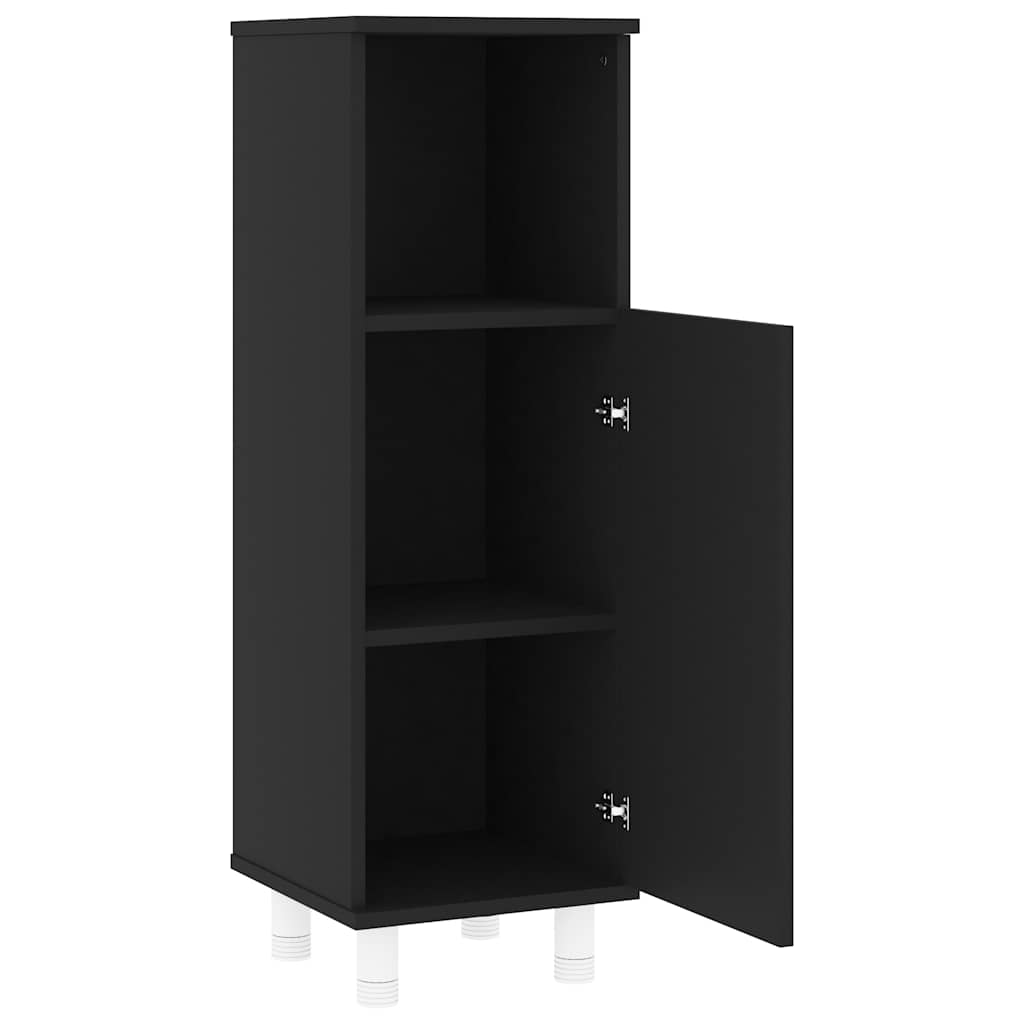 802616 vidaXL Bathroom Cabinet Black 30x30x95 cm Engineered Wood