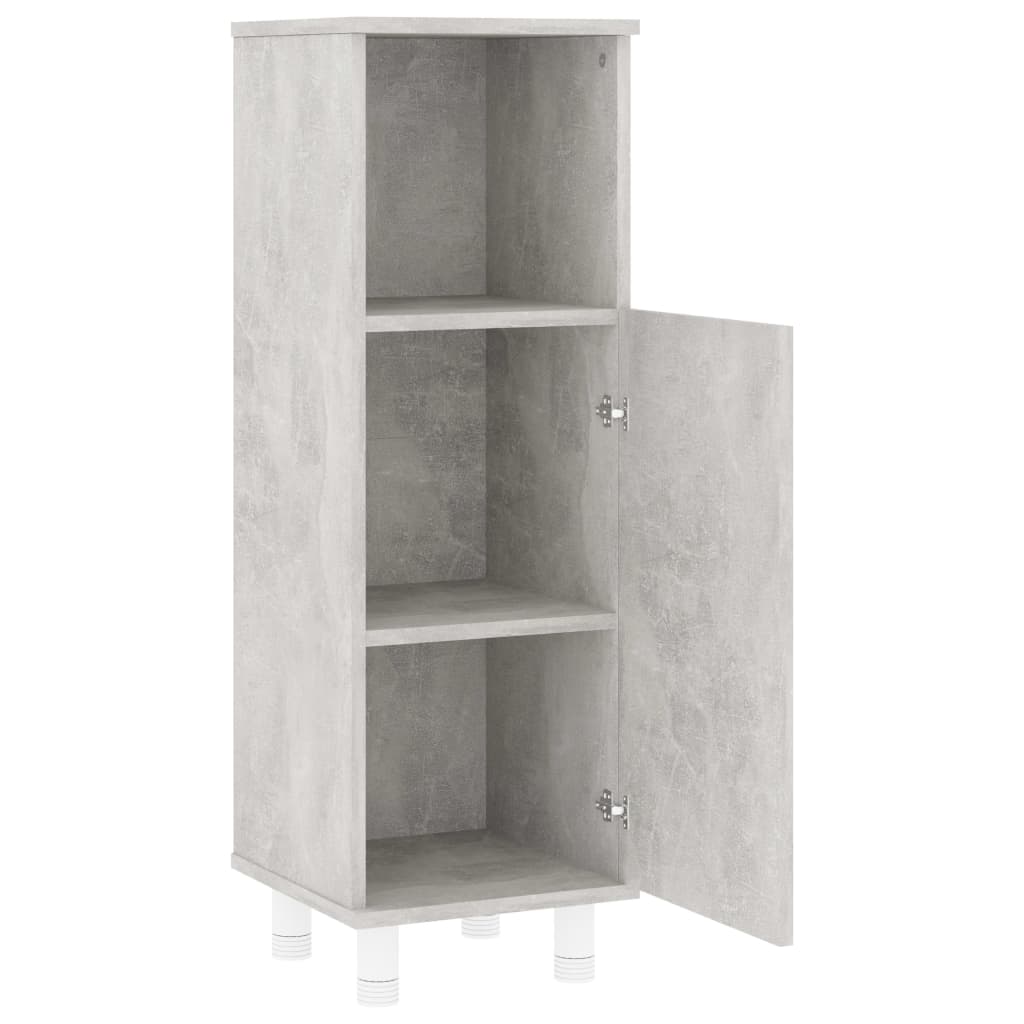 vidaXL Bathroom Cabinet Concrete Grey 30x30x95 cm Engineered Wood