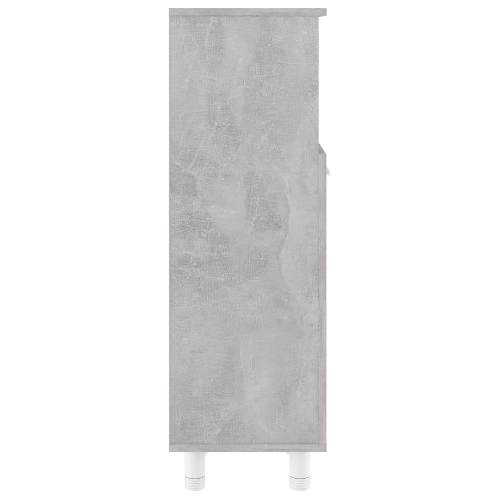 vidaXL Bathroom Cabinet Concrete Grey 30x30x95 cm Engineered Wood