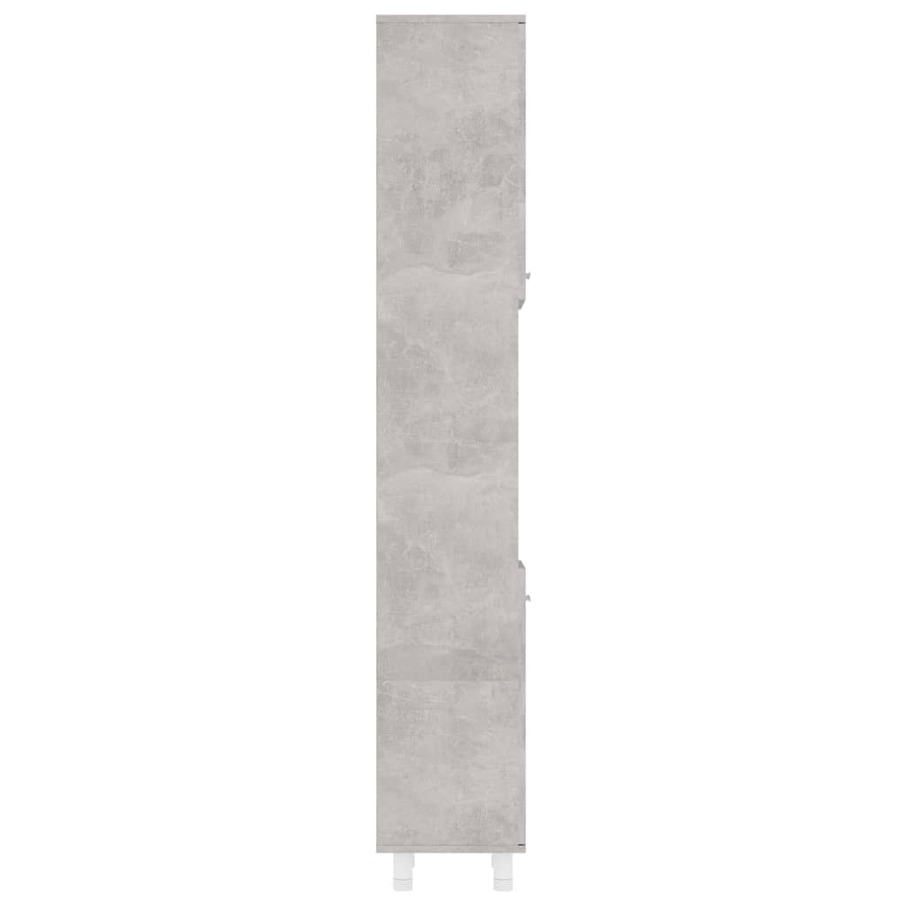 vidaXL Bathroom Cabinet Concrete Grey 30x30x179 cm Engineered Wood