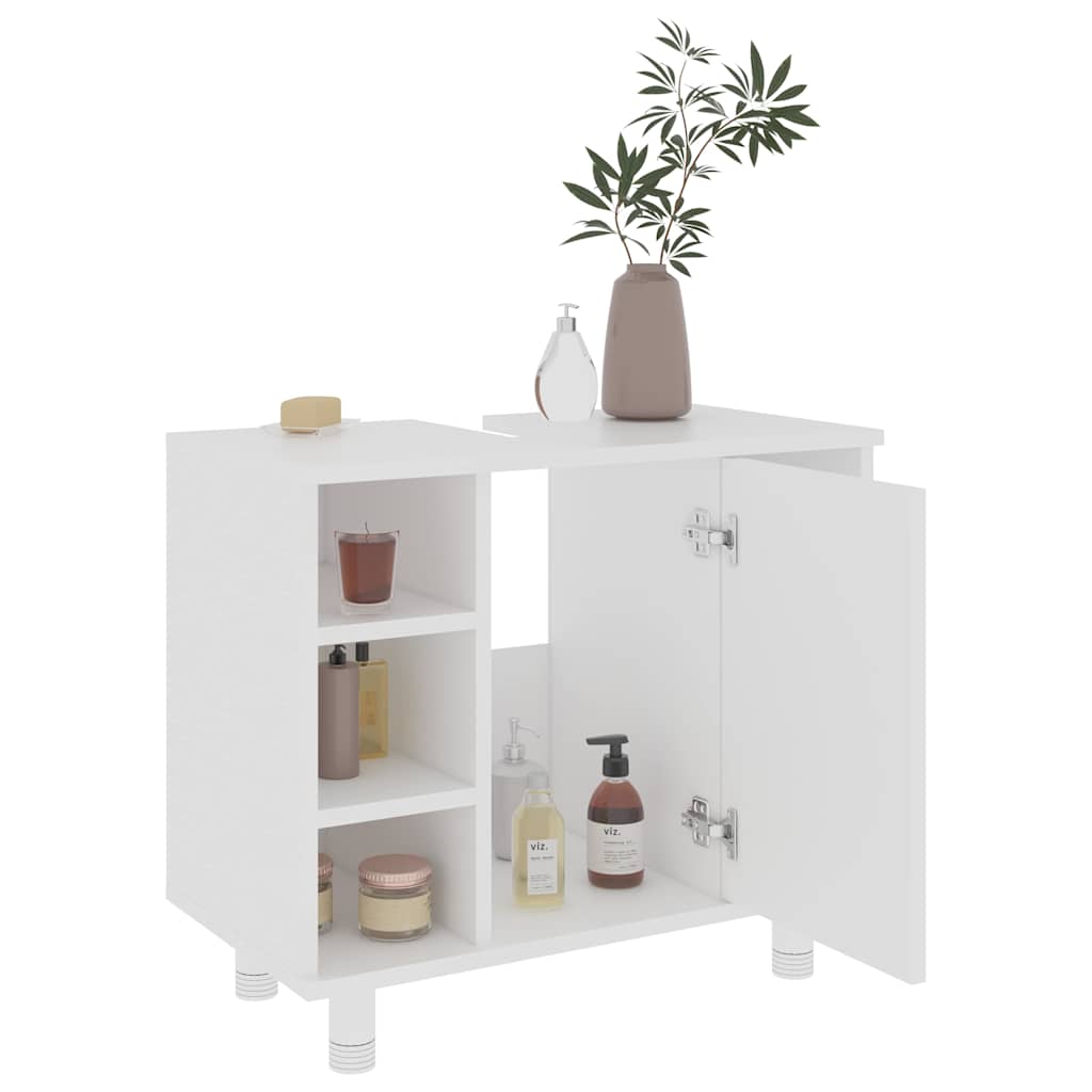 802633 vidaXL Bathroom Cabinet White 60x32x53,5 cm Engineered Wood