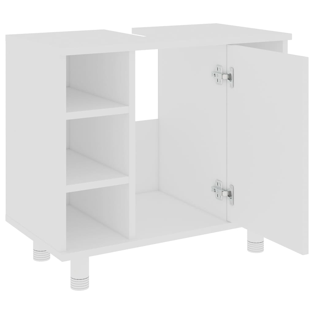 802633 vidaXL Bathroom Cabinet White 60x32x53,5 cm Engineered Wood