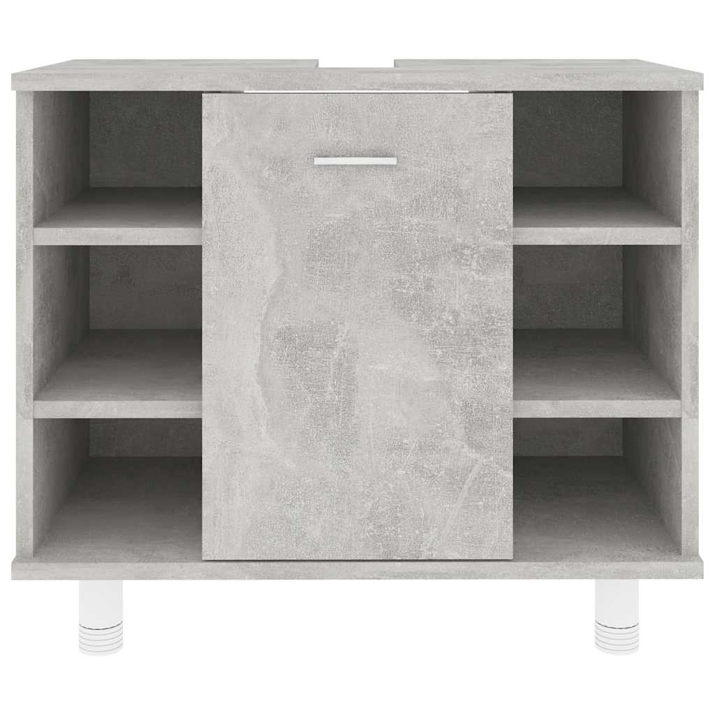 vidaXL Bathroom Cabinet Concrete Grey 60x32x53.5 cm Engineered Wood