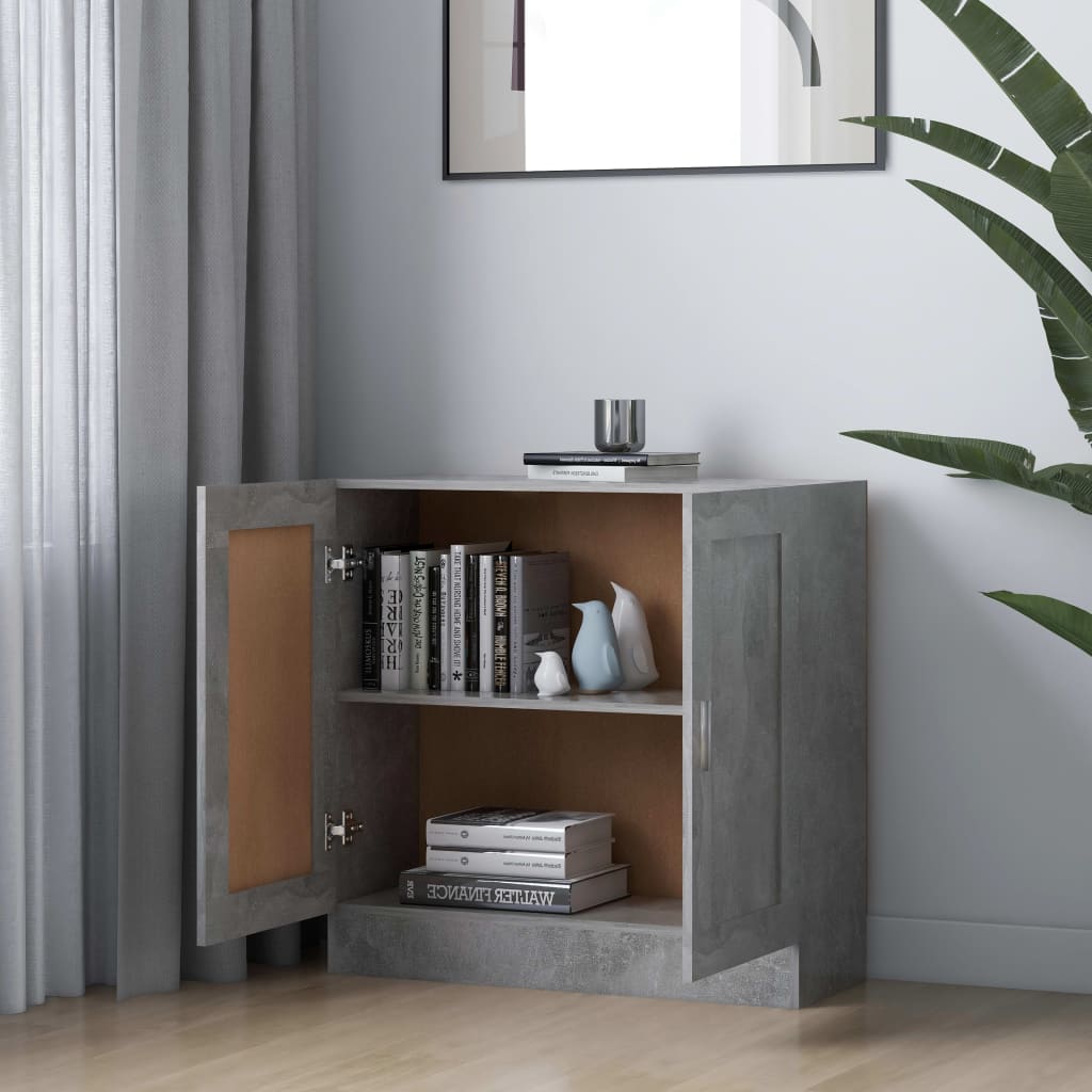 Book Cabinet Concrete Grey 82,5x30,5x80 cm Engineered Wood