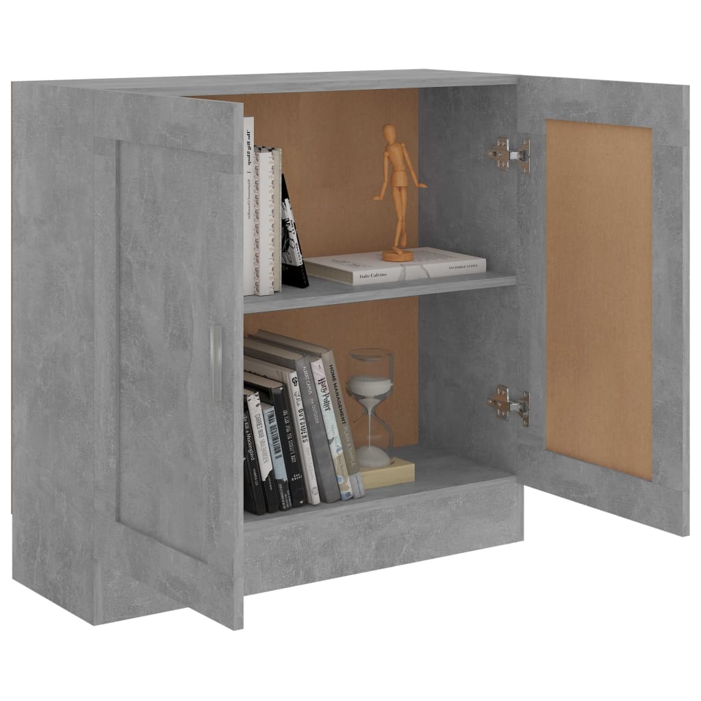 Book Cabinet Concrete Grey 82,5x30,5x80 cm Engineered Wood