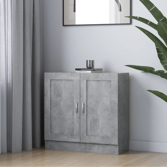 Book Cabinet Concrete Grey 82,5x30,5x80 cm Engineered Wood