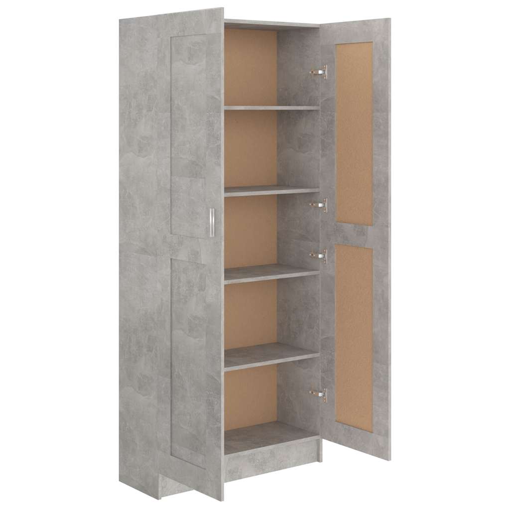 Book Cabinet Concrete Grey 82,5x30,5x185,5 cm Engineered Wood