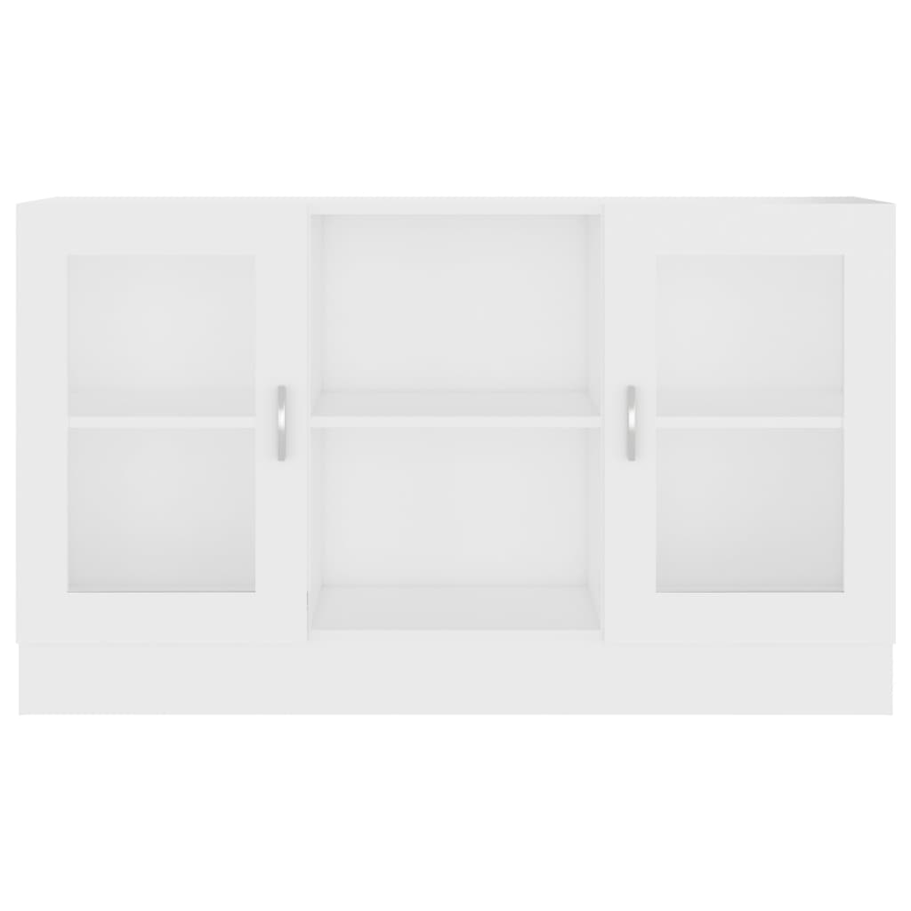 Vitrine Cabinet White 120x30,5x70 cm Engineered Wood