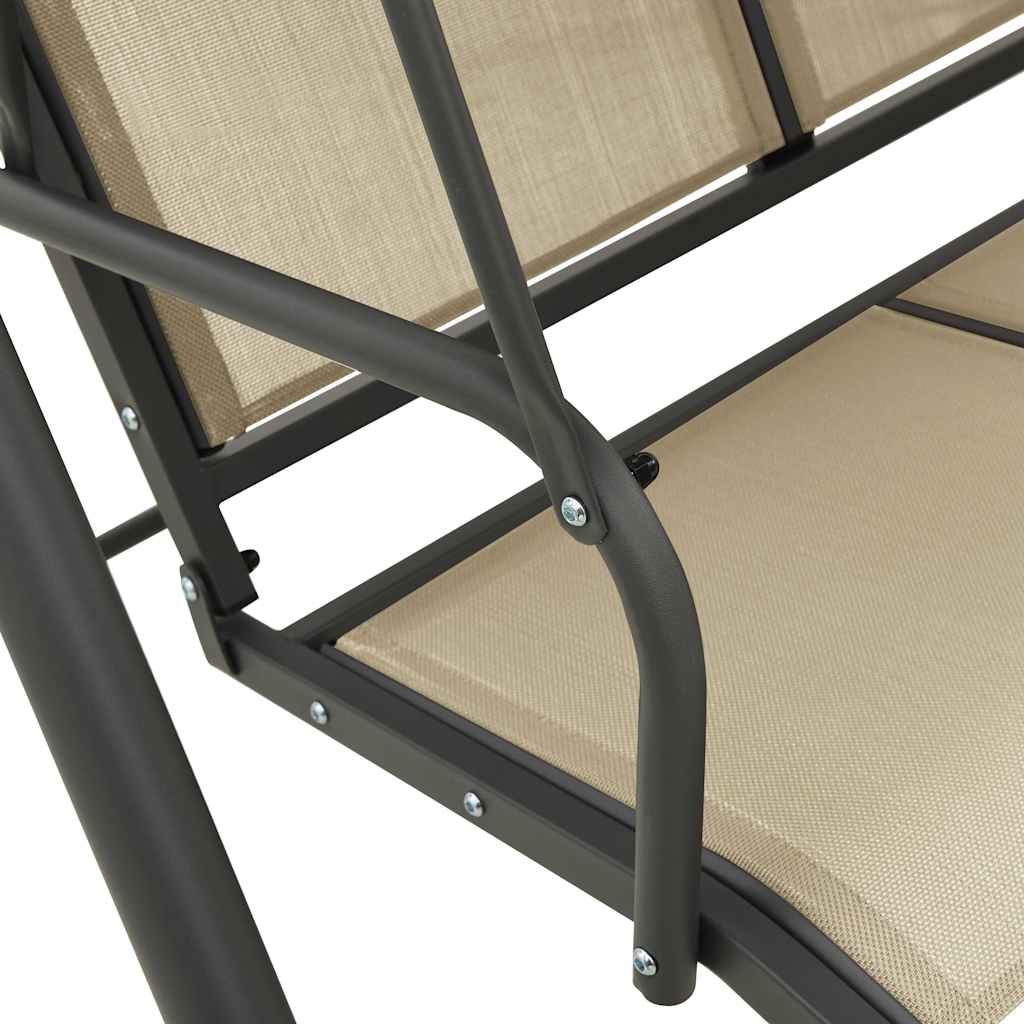 313325 vidaXL Garden Swing Chair with Canopy Anthracite and Sand