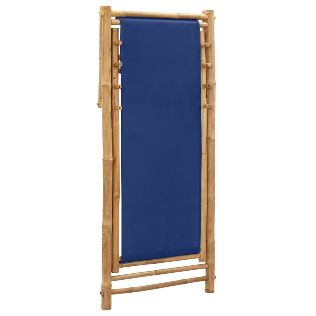 Beach Chair | Navy Blue | Bamboo | Compact | Foldable | Beach Chair