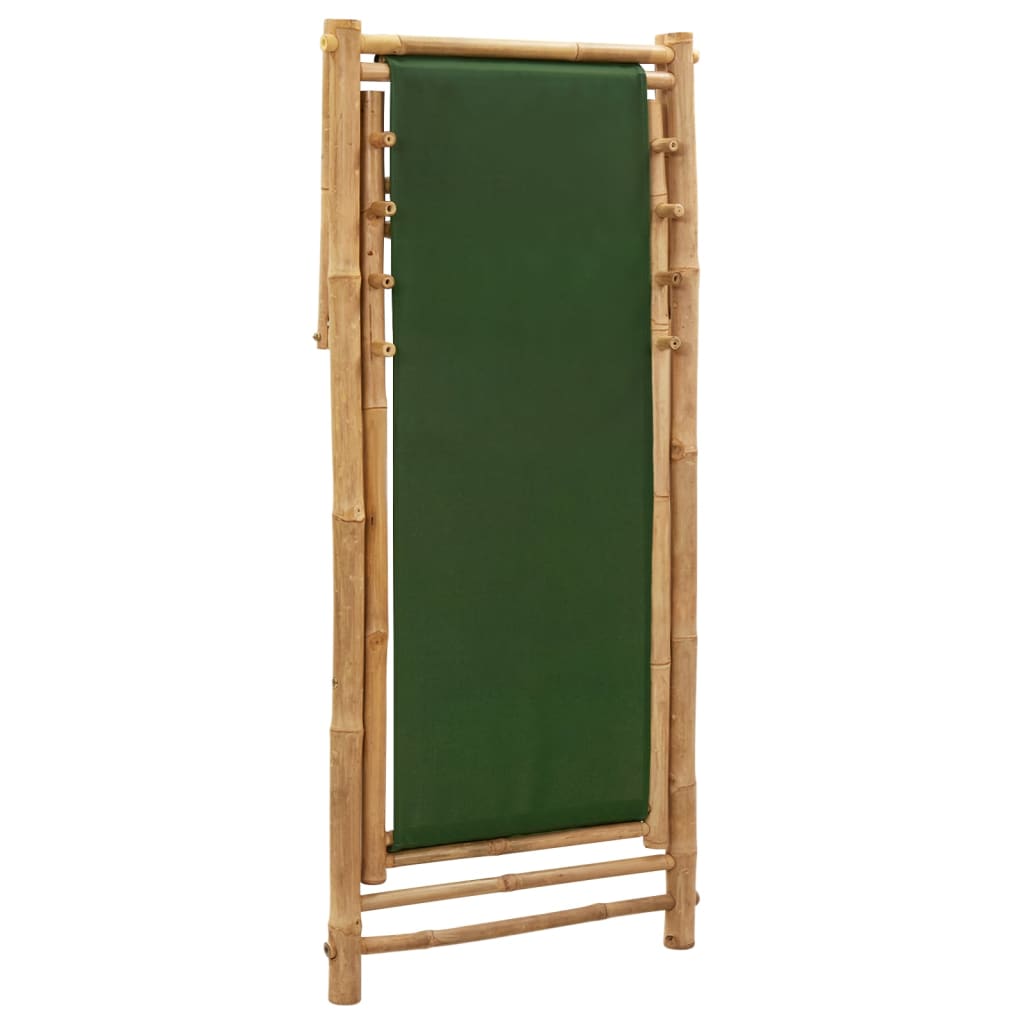 Beach Chair | Green | Bamboo and canvas | Perfect for adults | Foldable