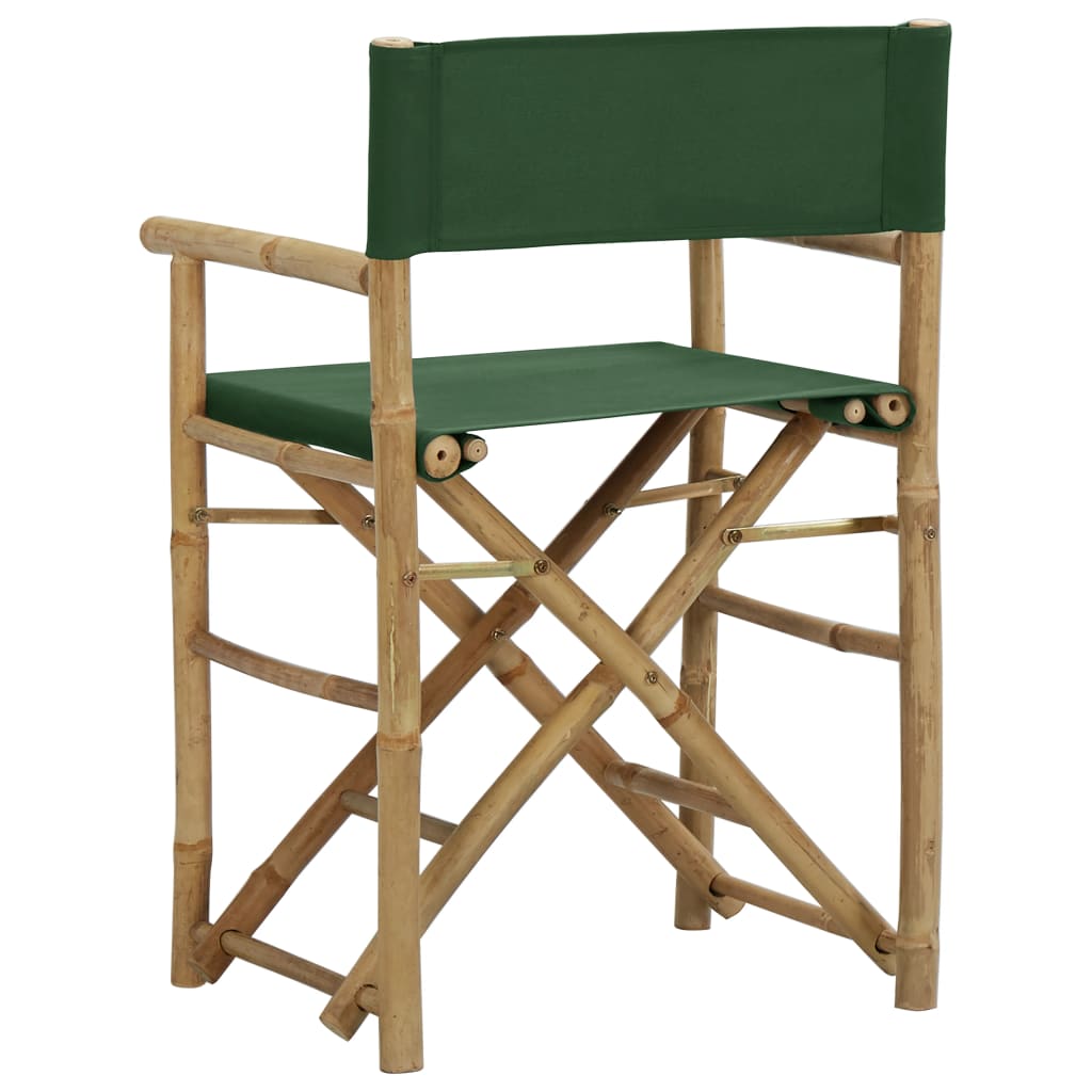 Directors Chair | Set of 2 | Green | Bamboo, fabric (100% polyester)