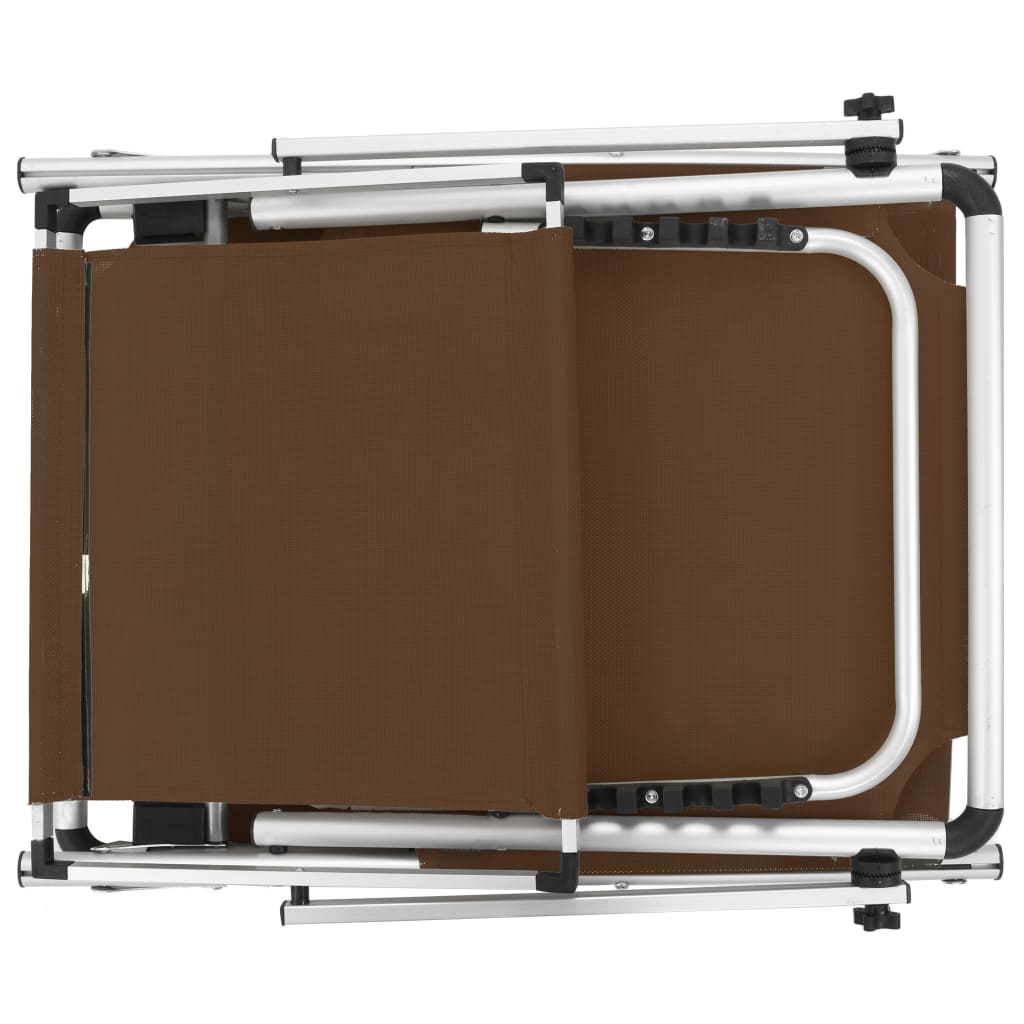 Sun Lounger | Brown | Aluminium | Standard | Adjustable Armrests