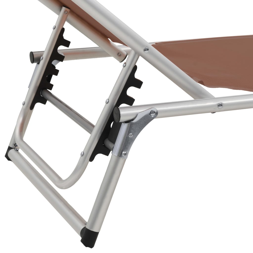 Sun Lounger | Brown | Aluminium | Standard | Adjustable Armrests