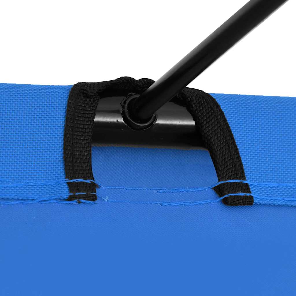312483 vidaXL Camping Beds 2 pcs 180x60x19 cm Oxford Fabric and Steel Blue