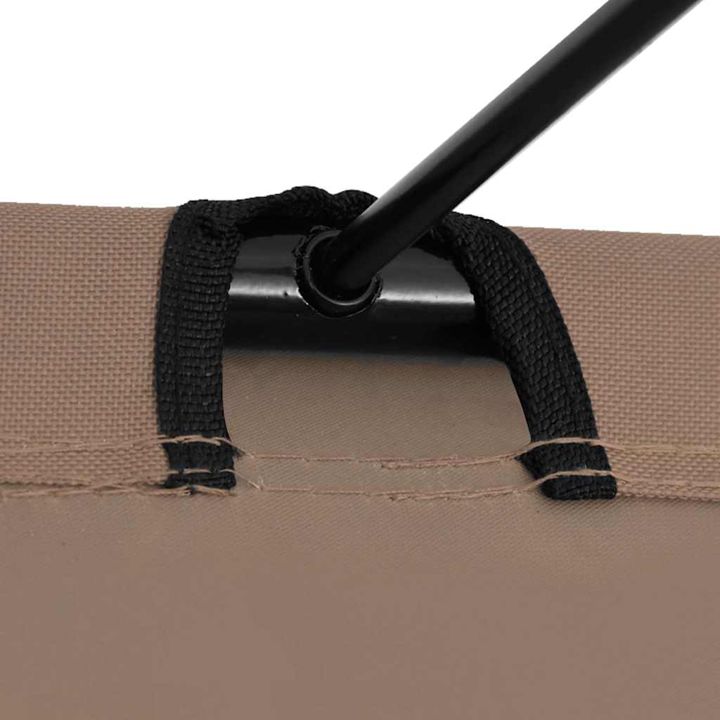 312487 vidaXL Camping Beds 2 pcs 180x60x19 cm Oxford Fabric and Steel Taupe