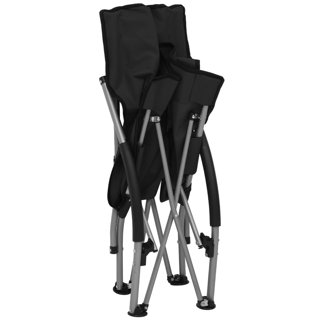 Beach Chair | Set of 2 | Black | Oxford fabric, Steel | Standard