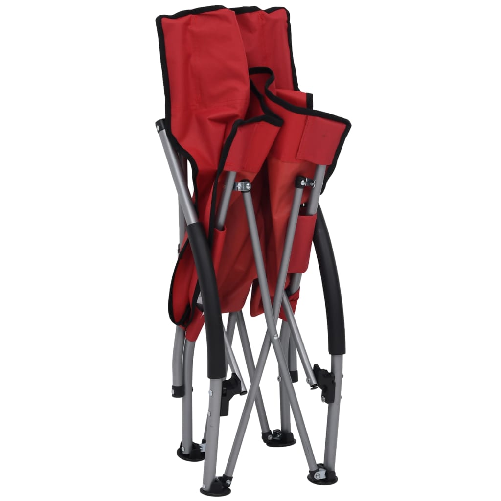 Beach Chair | Set of 2 | Red | Oxford fabric, steel | Medium | Folding