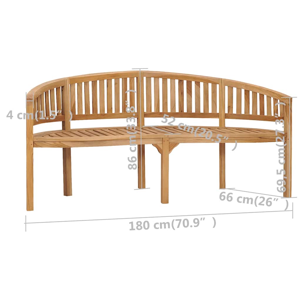 Garden Bench | Natural Teak | Solid Teak Wood | Large | Durable