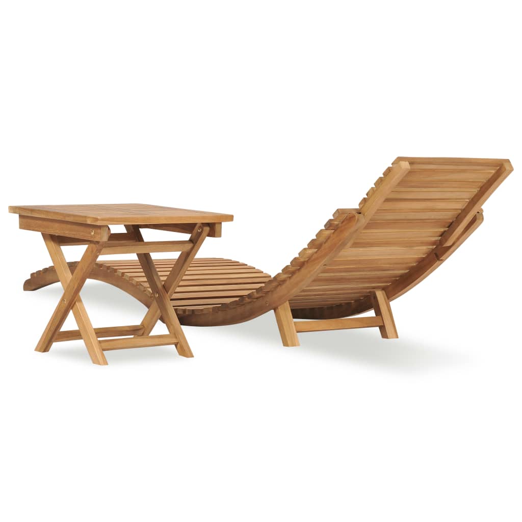 Sunlounger | Teak | Solid Teak wood | Typical garden size | Foldable
