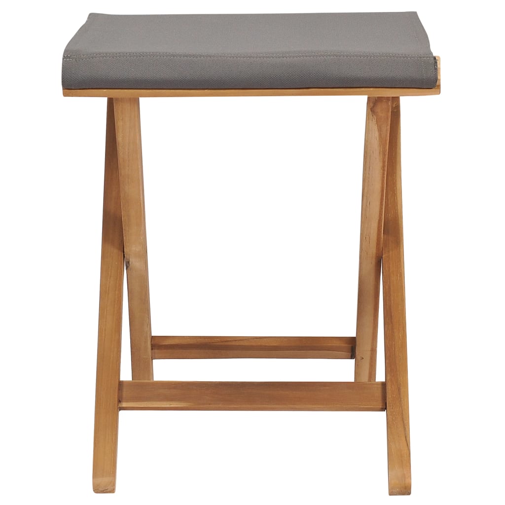 Folding Chair | Set of 2 | Dark Grey, Teak