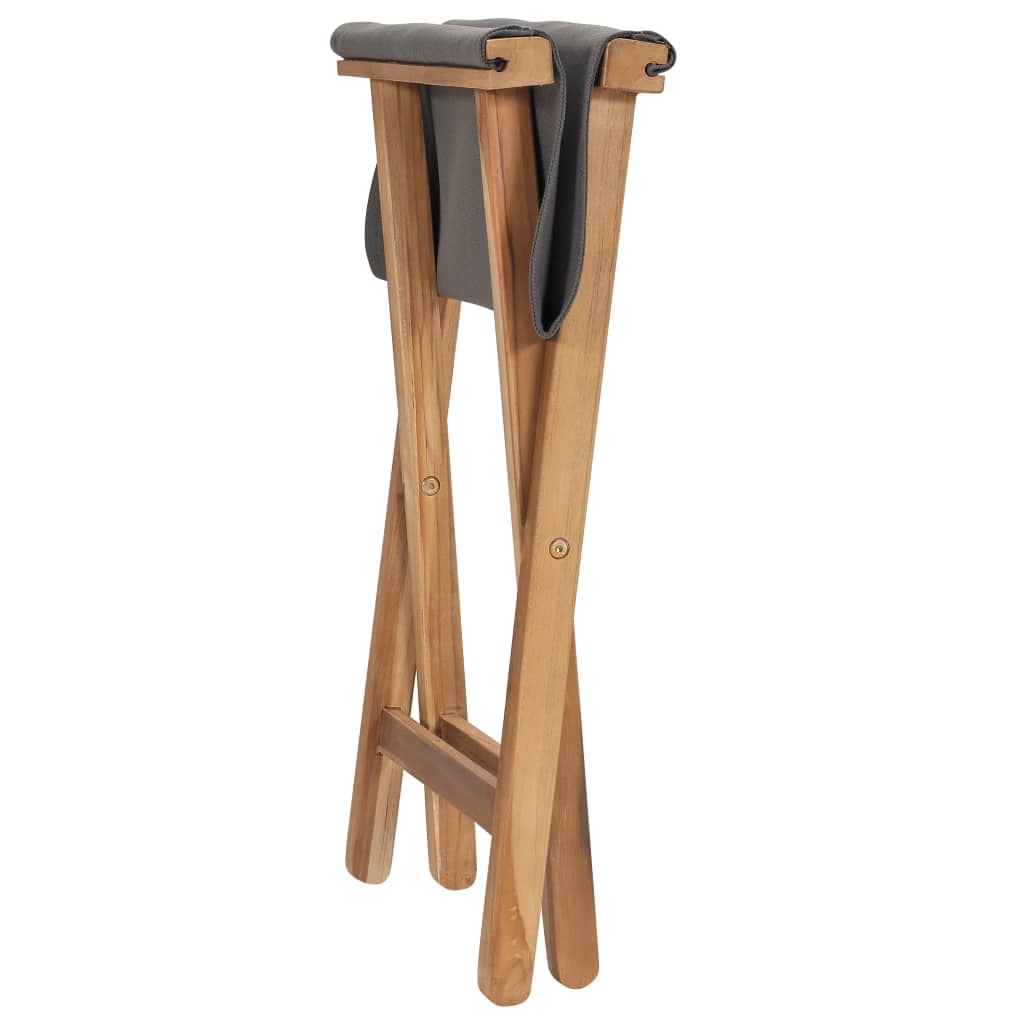 Folding Chair | Set of 2 | Dark Grey, Teak