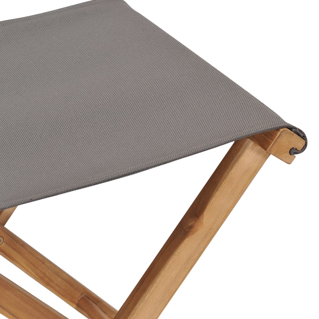 Folding Chair | Set of 2 | Dark Grey, Teak