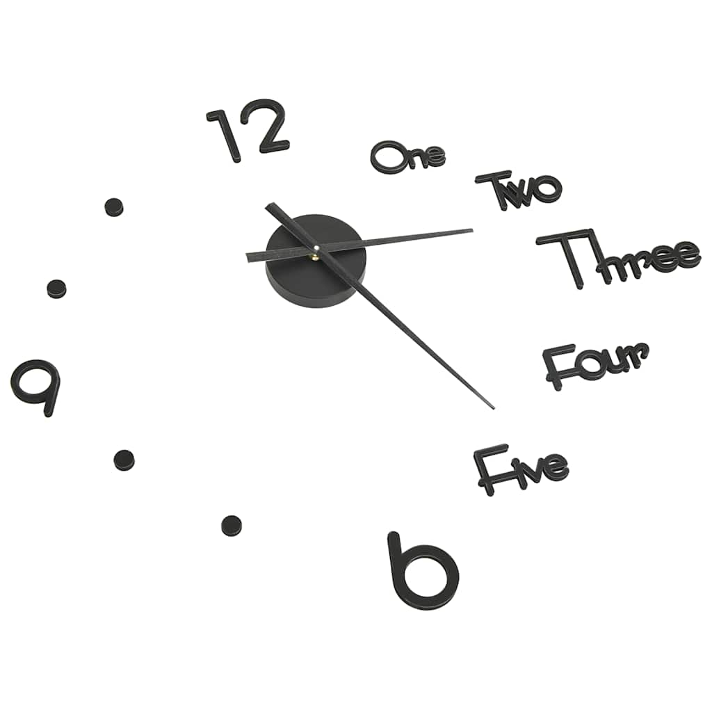 3d Wall Clock | Black | EVA (ethylene-vinyl acetate) | XXL
