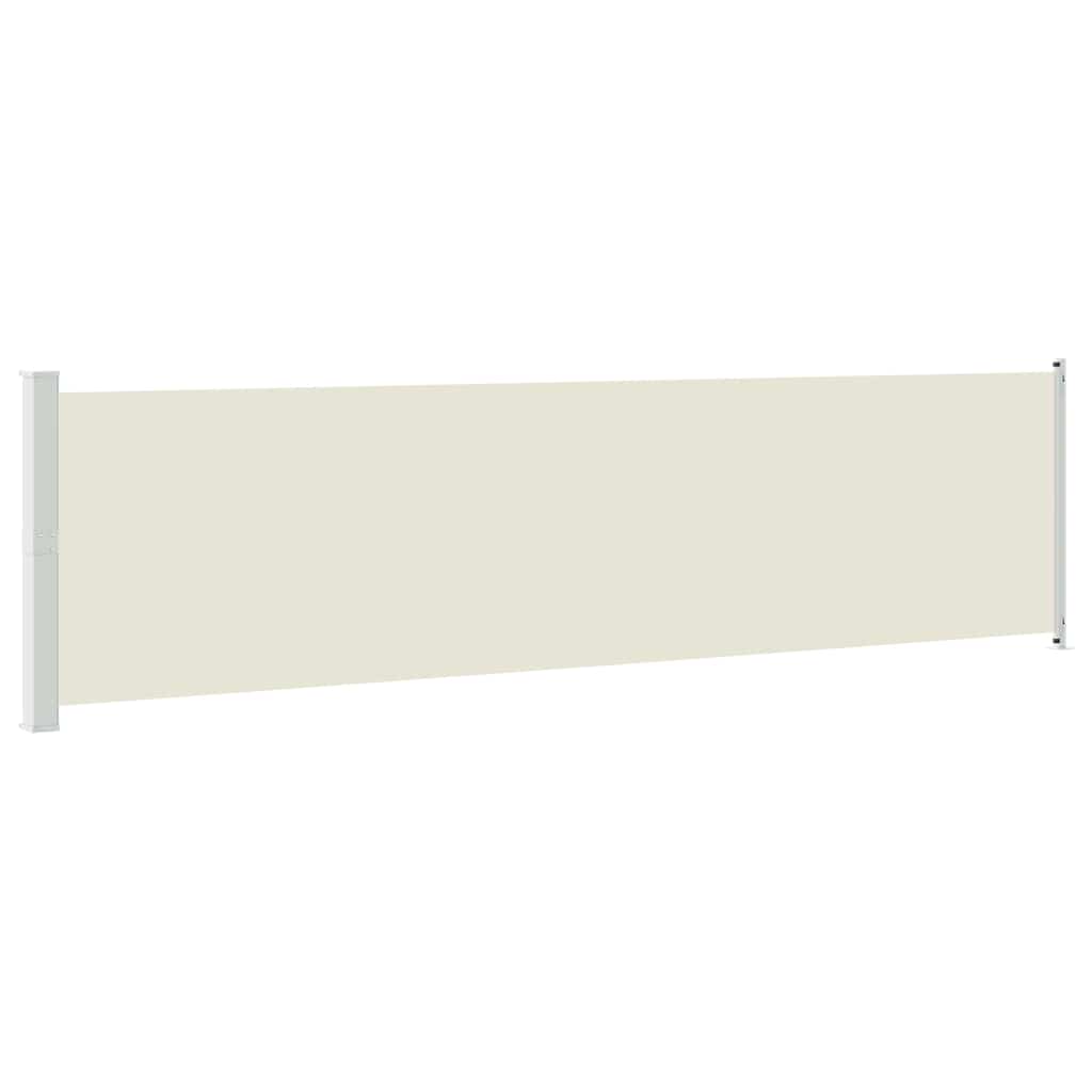 Patio Retractable Side Awning 614x160 cm Cream