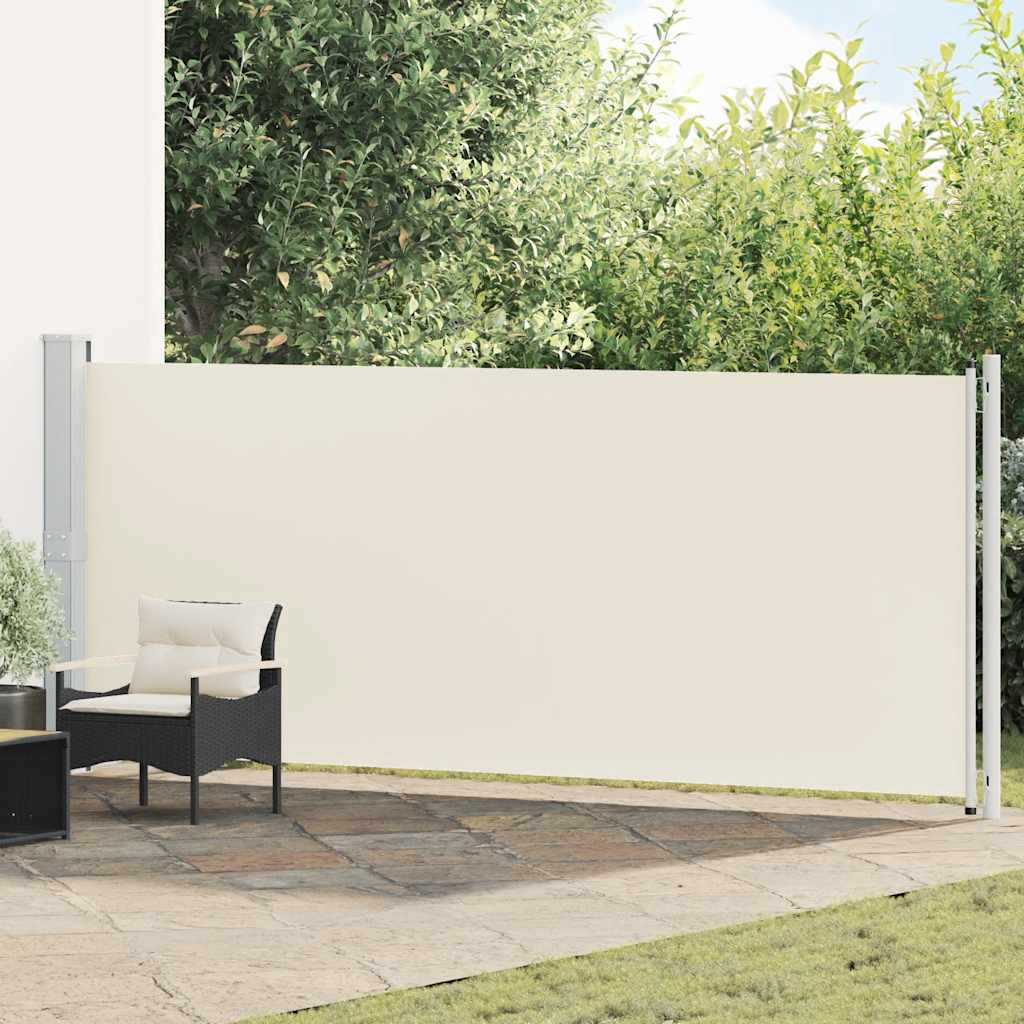 Patio Retractable Side Awning 600x160 cm Cream