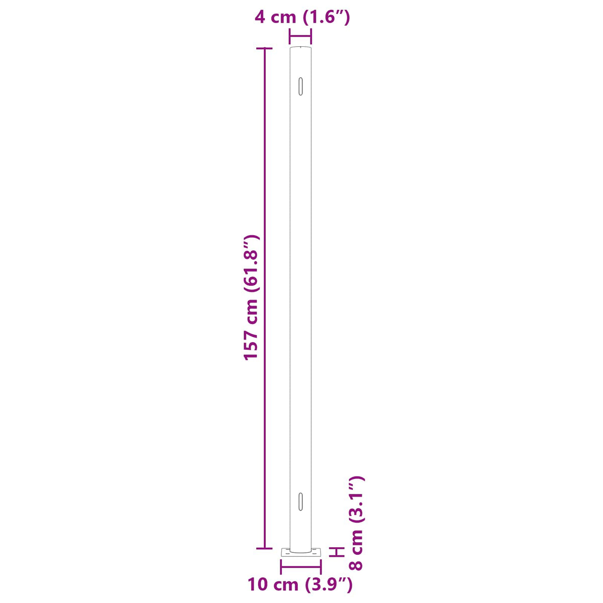 313378 vidaXL Patio Retractable Side Awning 600x160 cm Red