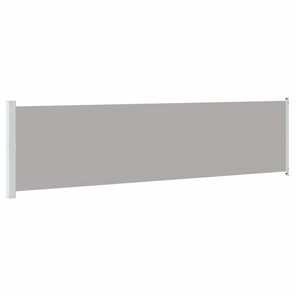 Patio Retractable Side Awning 600x160 cm Grey