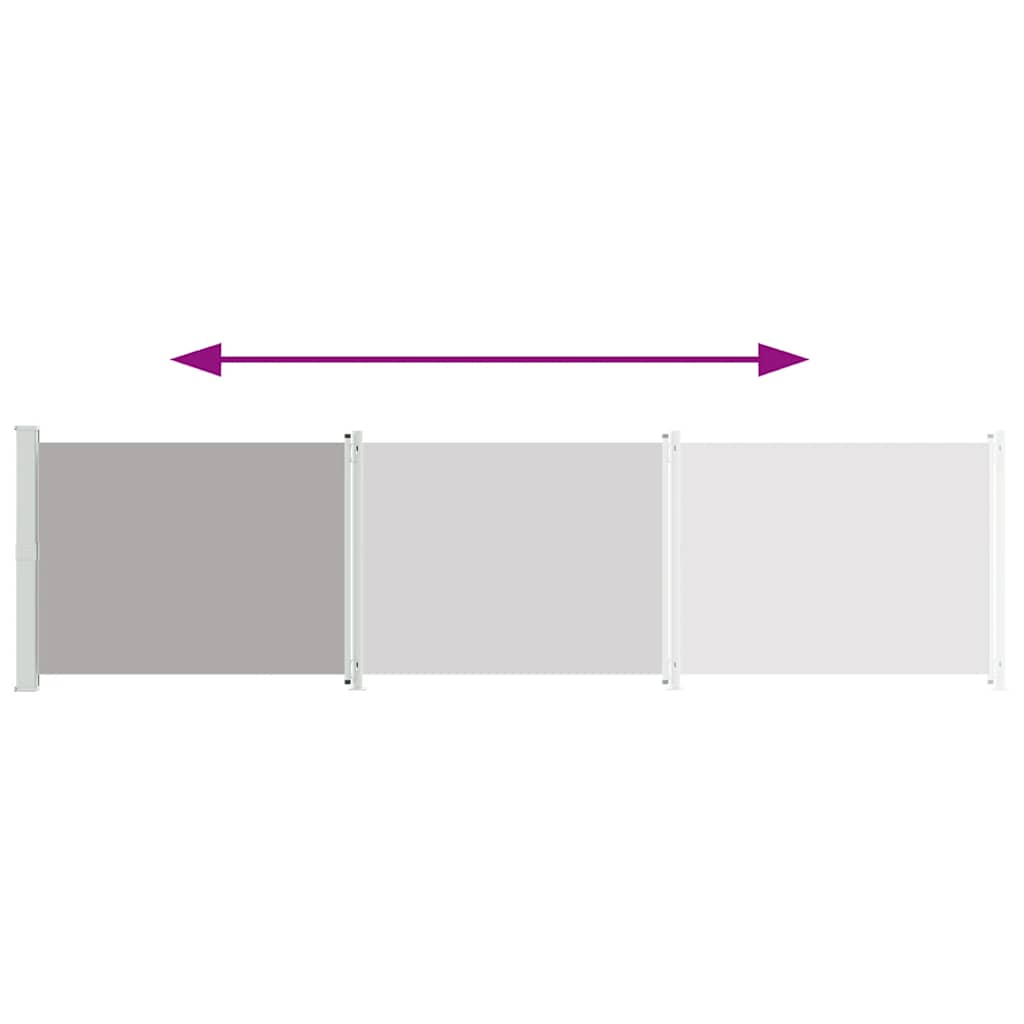 Patio Retractable Side Awning 600x160 cm Grey