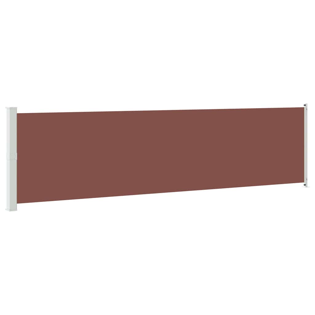 Patio Retractable Side Awning 614x160 cm Brown