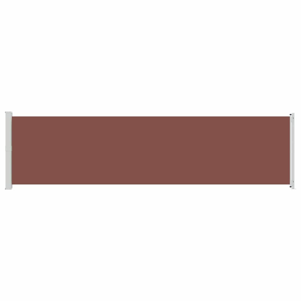 Patio Retractable Side Awning 614x160 cm Brown