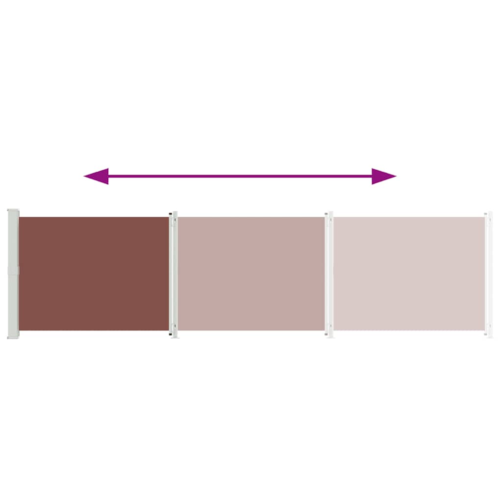 Patio Retractable Side Awning 600x160 cm Brown