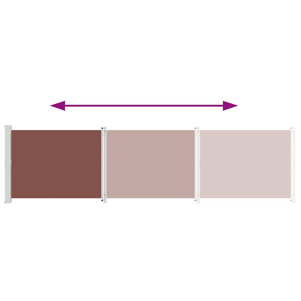Patio Retractable Side Awning 614x160 cm Brown